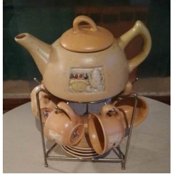 Кофейный сервиз на подставке, керамика, 10 предметов 